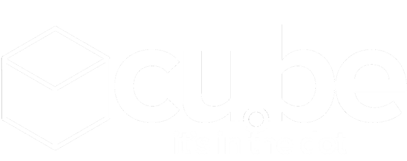 Cube logo white
